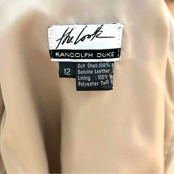 VTG Randolph Duke,The Look, Soft-Tan Suede Jacket, Floral Embroidery, Size 12 - Picture 3 of 15